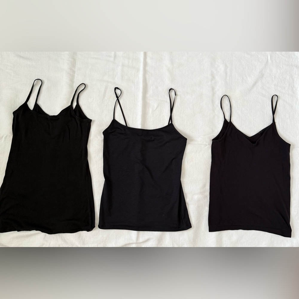 ***3 tops bundle*** Banana Republic Sleek Black Camisoles